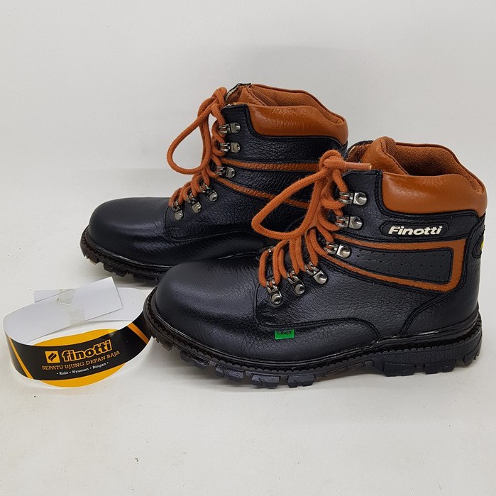 Sepatu safety boots kulit toecap baja Finotti GR 913