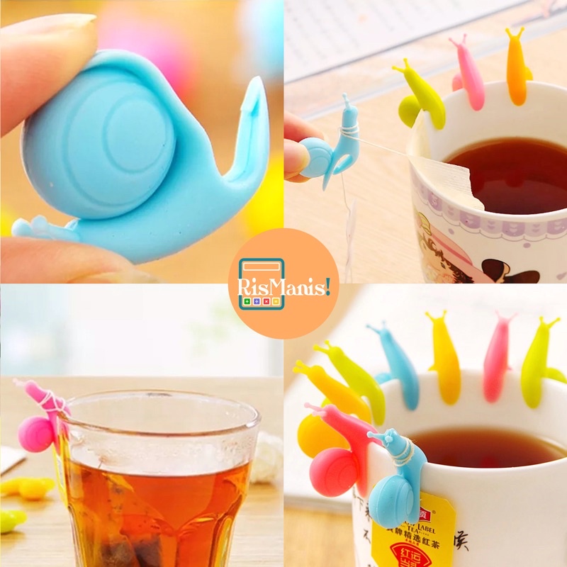 CUTE TEA BAG HOLDER Klip Lucu Penjepit Pengikat Pengait Tali Tag Kantong Teh Celup Gelas Cangkir Mug