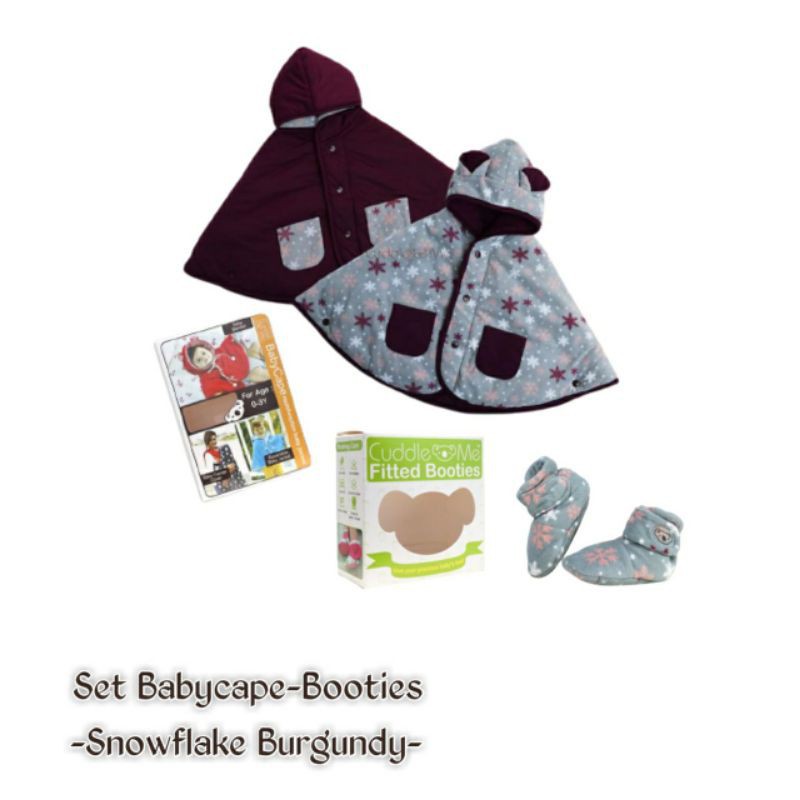 CuddleMe Special Bundling - Baby Cape + Fitted Booties - Paket kado Hemat