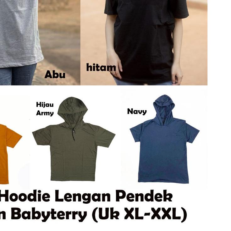 ➢ Kaos Hoodie Wanita Lengan Pendek ☀