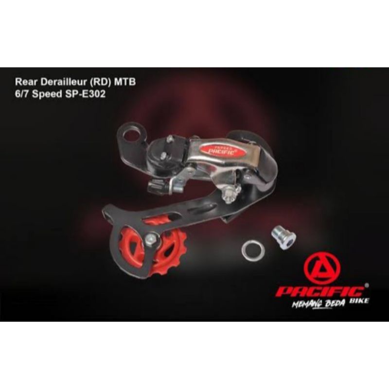 RD Rear Derailleur PACIFIC Letter S Blayer Sepeda SP-E302 6-7 Speed Lipat MTB BMX | High Quality