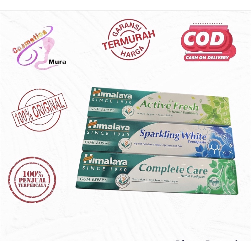 [80gr] himalaya pasta gigi toothpaste - odol gigi himalaya - himalaya gum expert active fresh / sprakling white / complete care 80 gr