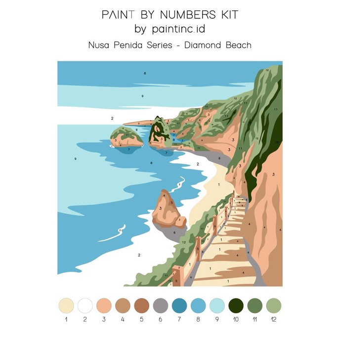 

Paint by Numbers Kit: Nusa Penida Series - Diamond Beach | PaintIncID