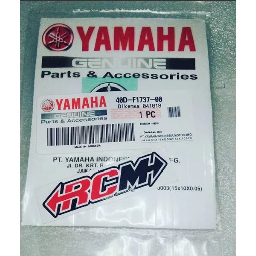 LOGO EMBLEM STIKER GARPUTALA DI BUNTUT BODI BODY BELAKANG BAGIAN ATAS XEON GT GT125 ORI 40D-F1737-00