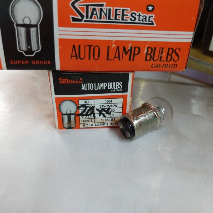 Jual Dop 24v Bohlam Bola Lampu Rem Truk Bis 24 Volt Kaki 2 25/10W kecil