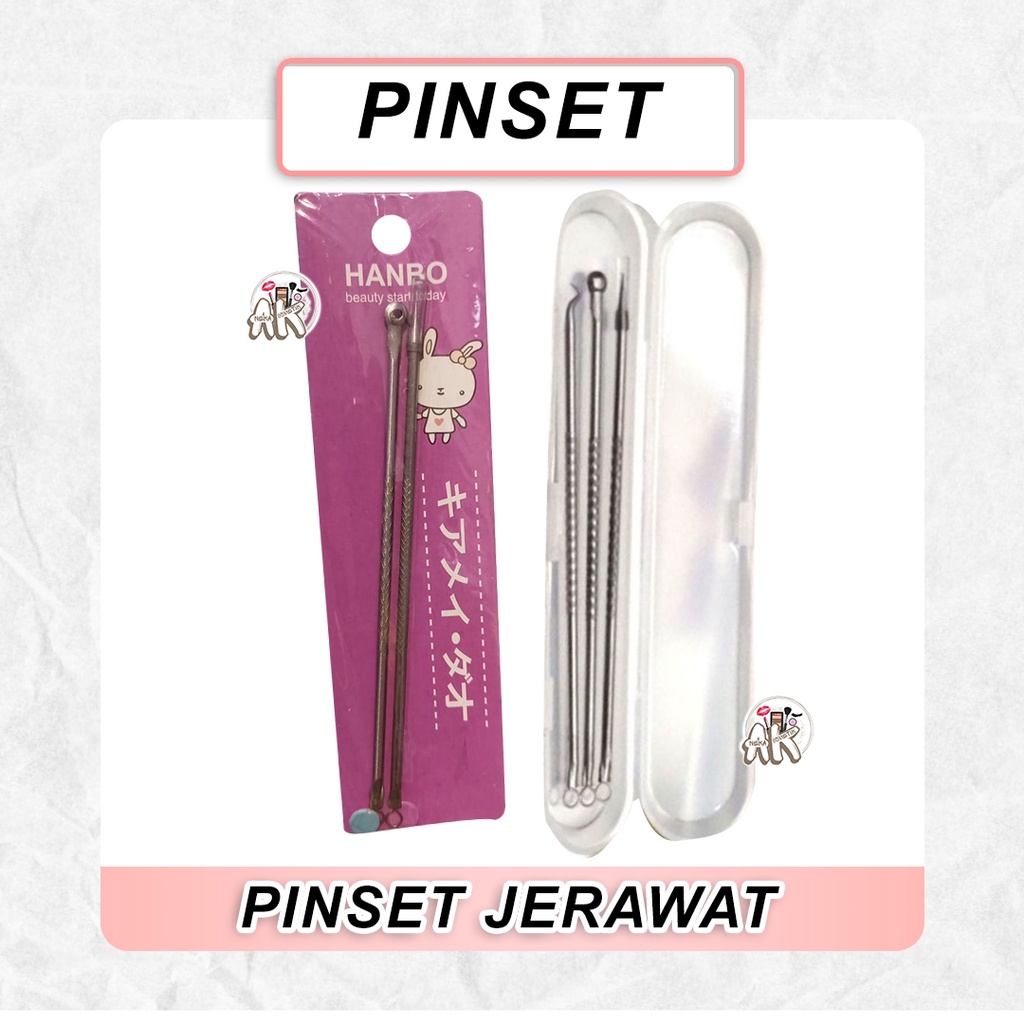 PINSET JERAWAT / KOMEDO / ALA PENCET PEMBERSIH JERAWAT BAHAN STAINLESS ( ISI 2 &amp; 3 )