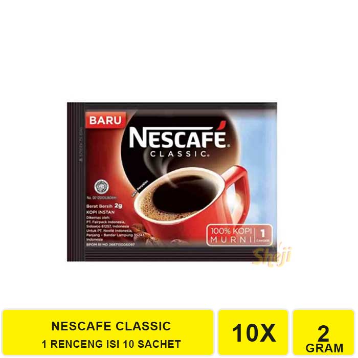 NESCAFE CLASSIC 2 GRAM KOPI (ISI 10 SACHET) DALGONA COFFEE