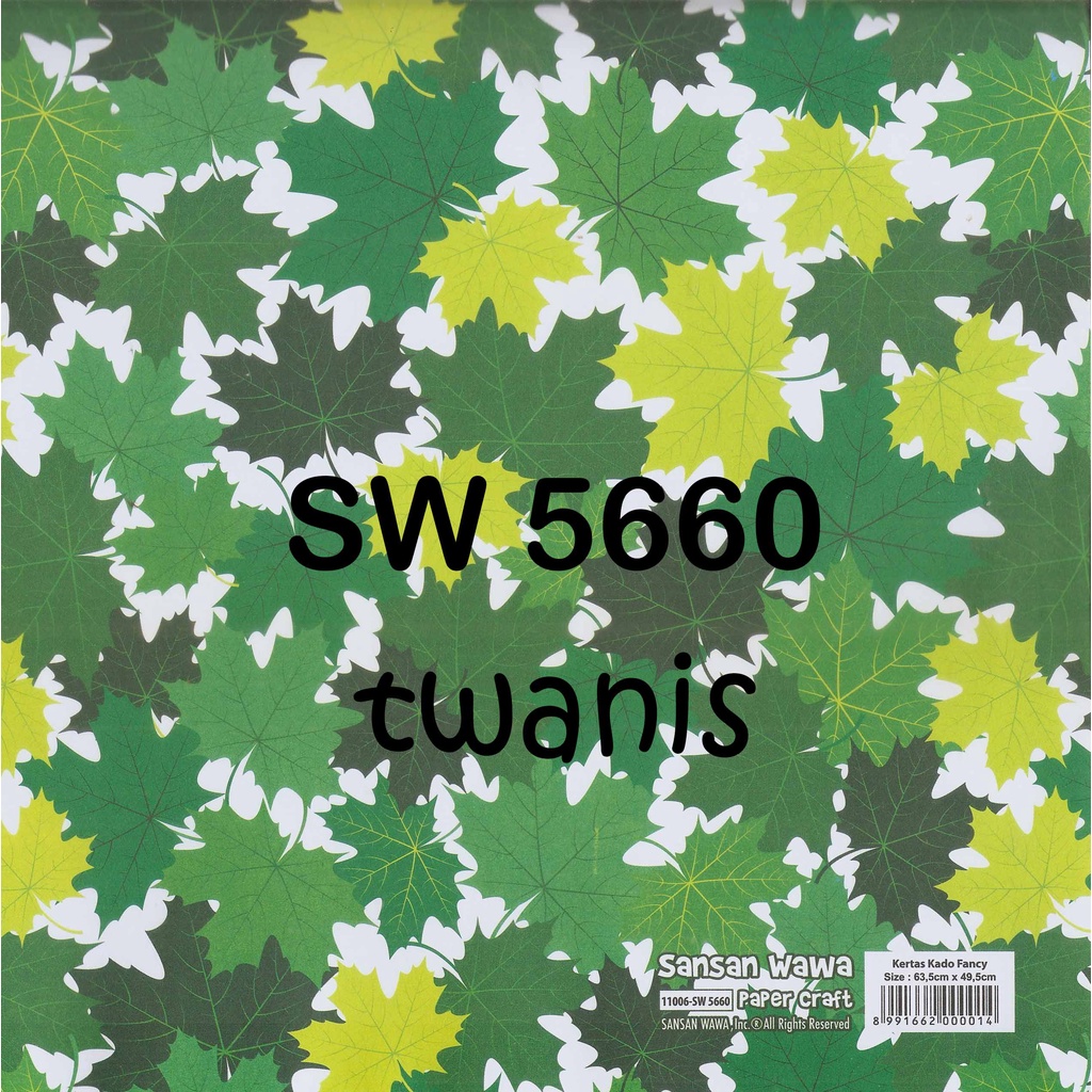 

KERTAS KADO SANWA BUNGKUS HADIAH KODE 5660 ISI 25 LEMBAR BISA CAMPUR MOTIF MINIMAL 5 LEMBAR PER MOTIF