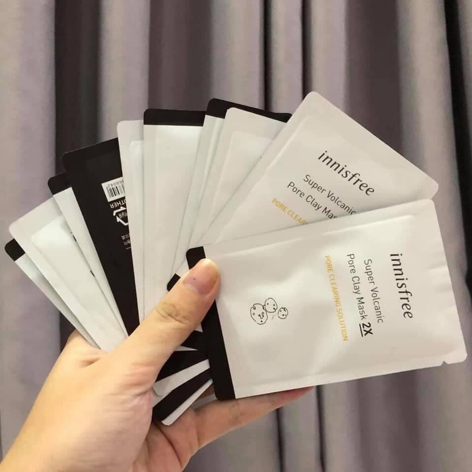 Innisfree Super Volcanic Pore Clay Mask 2x Sample Sachet Kemasan Baru Shopee Indonesia