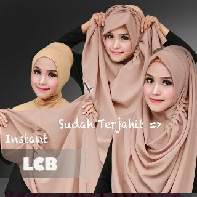 PASMINA INSTAN KERUT LCB DIAMOND CREPE