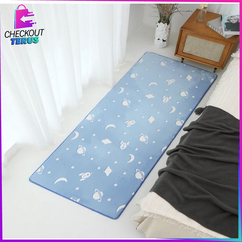 CT C364 Karpet Bulu Lantai (80x120cm) Lembut Karpet Karakter Nyaman Alas Lantai Kamar Tidur Dekorasi Ruangan Elegant Floor Mat Carpet Alas Yoga