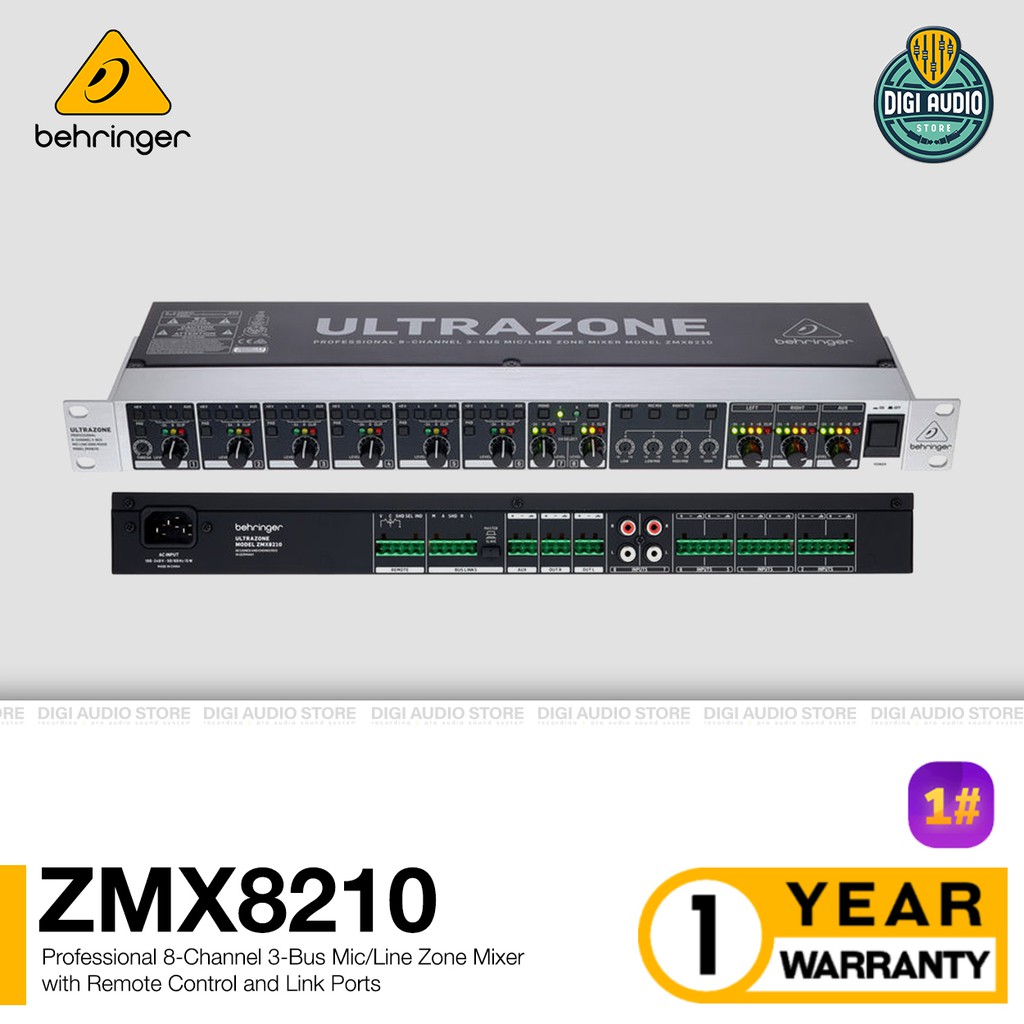 Audio Mixer Behringer UIltrazone ZMX8210 - 6 Channel - Mixer Instalasi Speaker