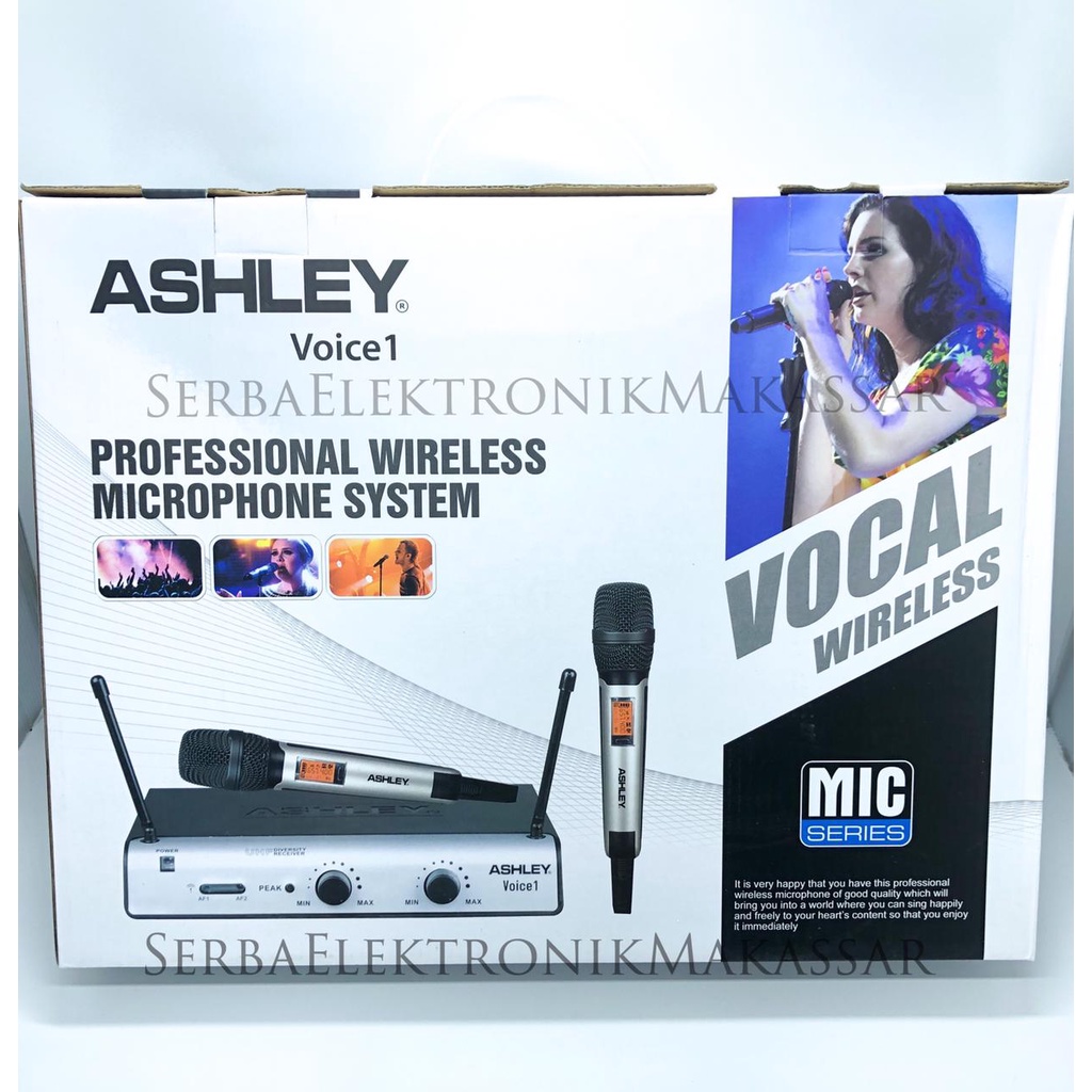 Mic Wireless Ashley Voice 1 Microphone Handheld Ashley Voice-1