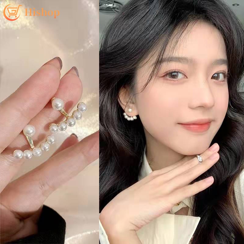 Anting Stud Hias Mutiara Gaya Korea Untuk Wanita