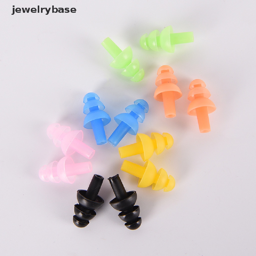 Earplugs Bahan Silikon Lembut Reusable Untuk Tidur / Berenang