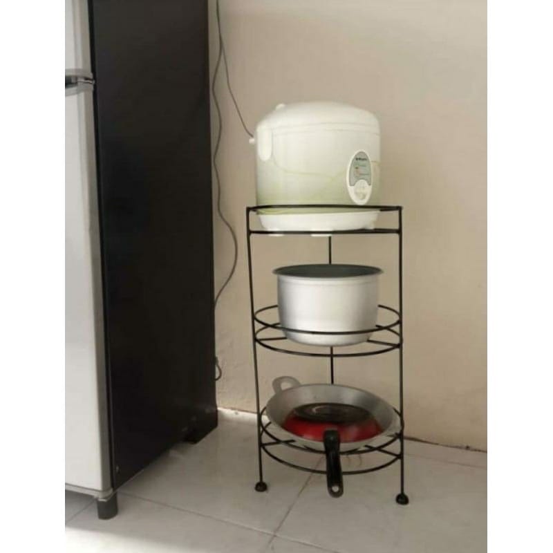 Rak Panci Dapur Susun Rak Panci Bawah Rak Susun Serbaguna Rak Dapur rack bertingkat multifungsi