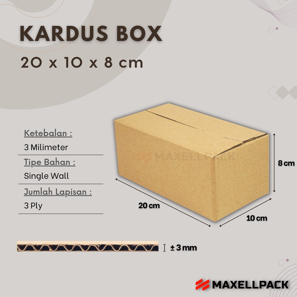 

Kardus Karton Box 20x10x8 CM Kotak Dus Packing Packaging Polos