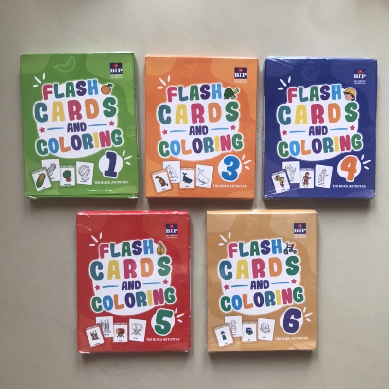 Kartu flash card dan mewarnai box kartu belajar membaca untuk anak