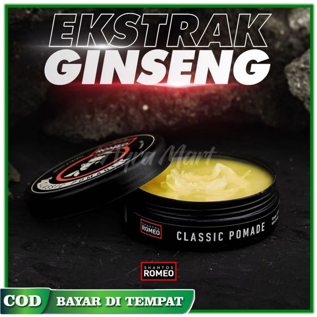 TERLARIS  Pomade pria terlihat basah dan wangi Pomade rambut pria romeo Pomade pria barbershop hard 