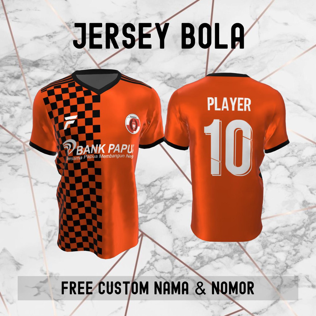 Jersey Perseru Serui Klub Bola Baju Kaos Custom Nama dan Nomor Punggung - 558