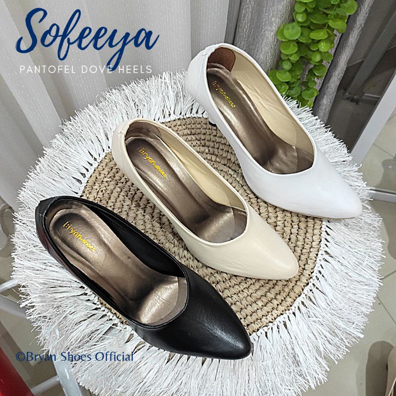 Bryan Sofeeya Pantofel Heels 5cm Dove Polos Formal Kantor Bigsize Oversize Jumbo 36-40 41 42 43