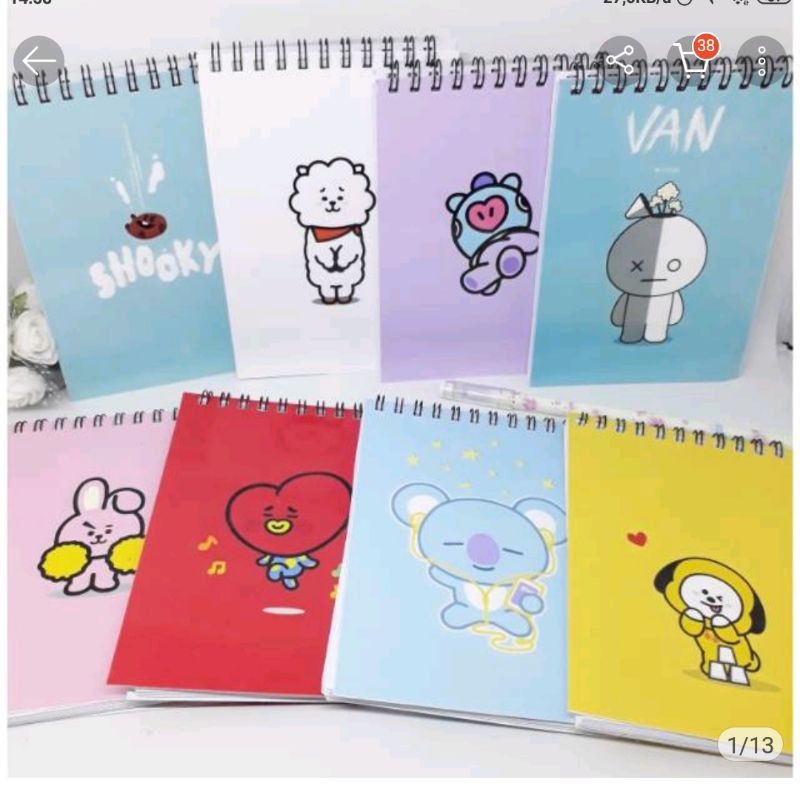 

notes buku catatan bangstan boys bt21 bts Notebook buku tulis