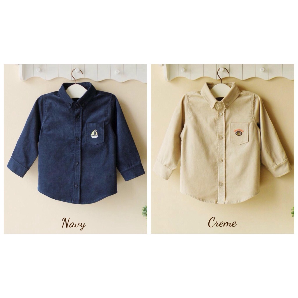 MOM & BAB - CORDUROY LONG SLEEVE SHIRT