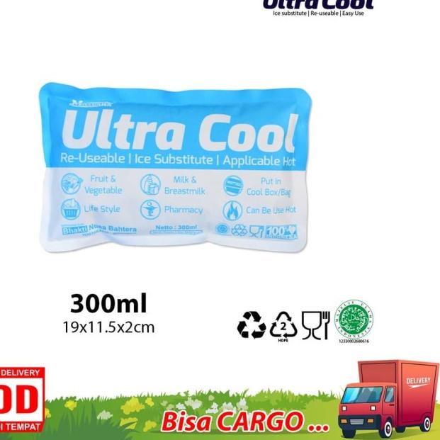 ☂ Ultra Cool Ice Gel Sachet 300ml Ice Cool Pengganti Es Batu ✯