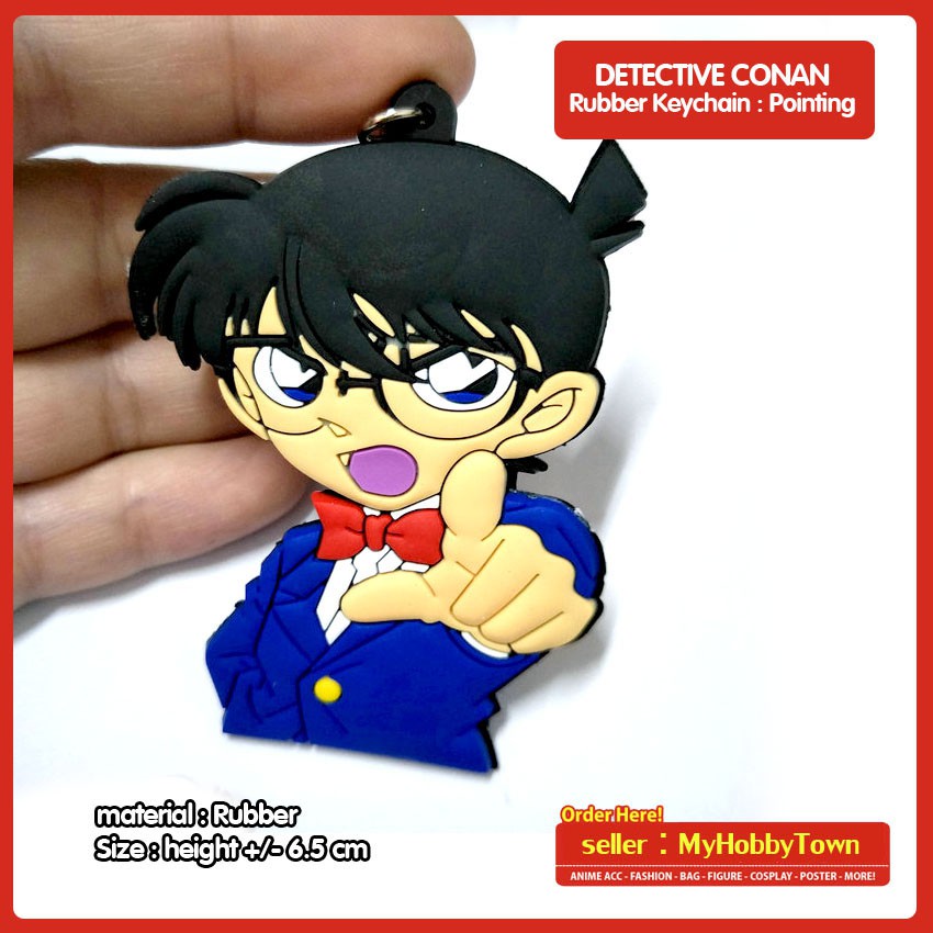 Gantungan Kunci Karet Anime Detective Conan : Pointing