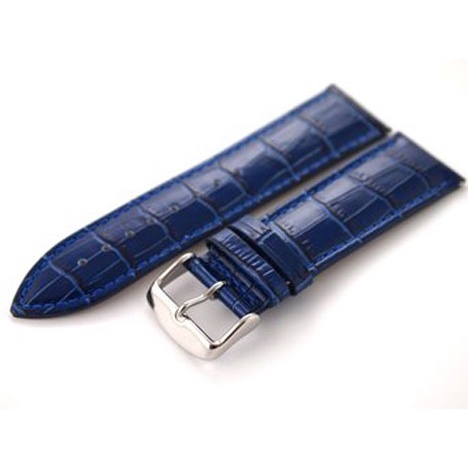 Smartwatch Pria Tali kulit biru 20mm 22mm 24mm 26mm croco genuine leather Jam Tangan Pria Anti Air K