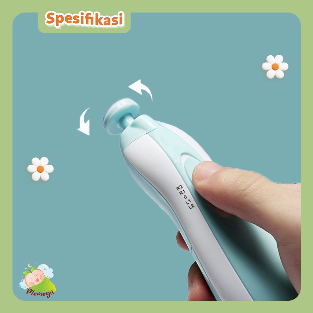 MOMOGII Baby Set Nail Trimmer Gunting kuku Bayi Elektrik 6 in 1 Menicure Pedicure