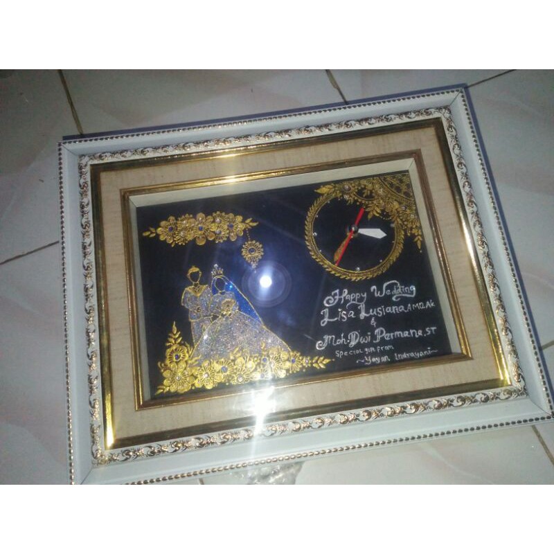 

Henna craft in pigura 12 R/Hadiah Kado pernikahan