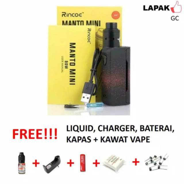 Paket Siap Kebul Psk Vapor Vape Vave Rincoe Manto Mini Kit 90W