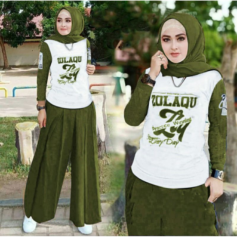 PCS SET GOWES KULOT CT BAHAN BABYTERRY SETELAN ATASAN DAN CELANA