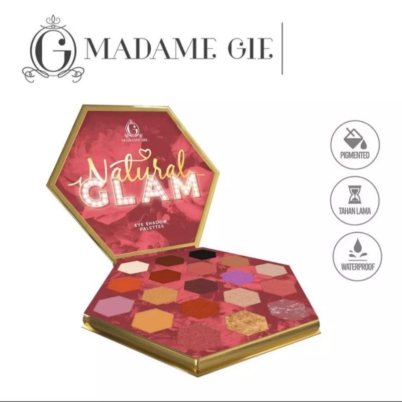 ❤ jselectiv ❤ MADAME GIE Natural Glam Eyeshadow Palette | Palet Eyeshadow 18 Warna MADAME GIE