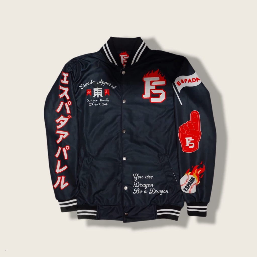 Jacket Varsity vintage base ball~ Base Ball Kamikaze / Jaket varsity pria wanita