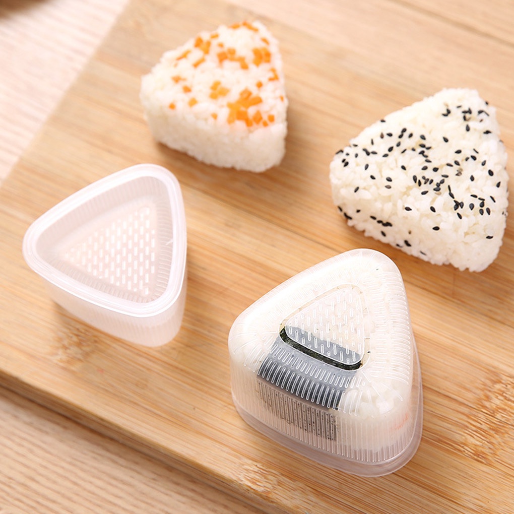 [house2020]2pcs PP Triangular Rice Ball Mold Non-stick Sushi Press Mould Handmade Rice Roll Maker