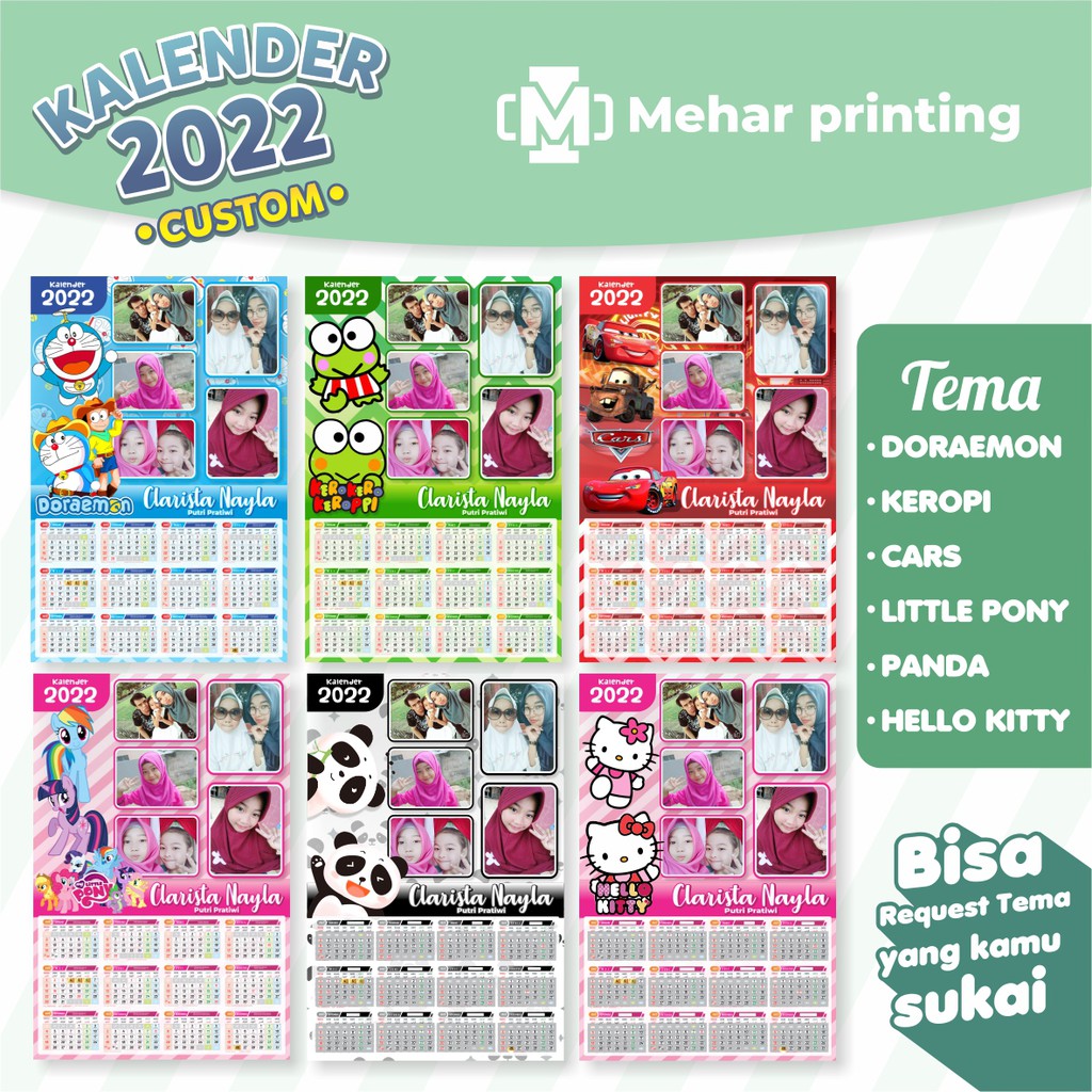 KALENDER 2022  / KALENDER CUSTOM / KALENDER DINDING LUCU