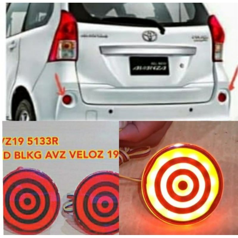 Lampu reflektor bemper belakang avanza veloz 2012-2020