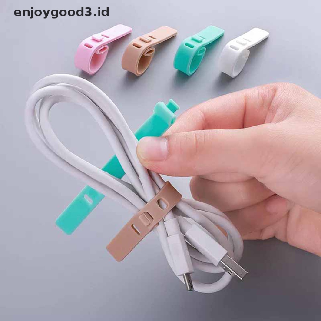 4pcs Winder Organizer Kabel Bahan Silikon