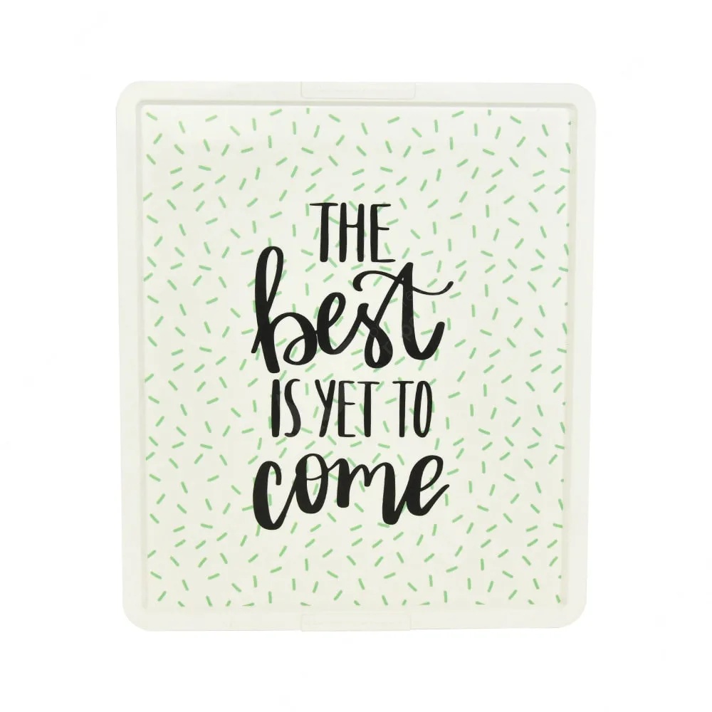 ACE Kis 40x34x17cm Kotak Penyimpanan M Quotes - Putih