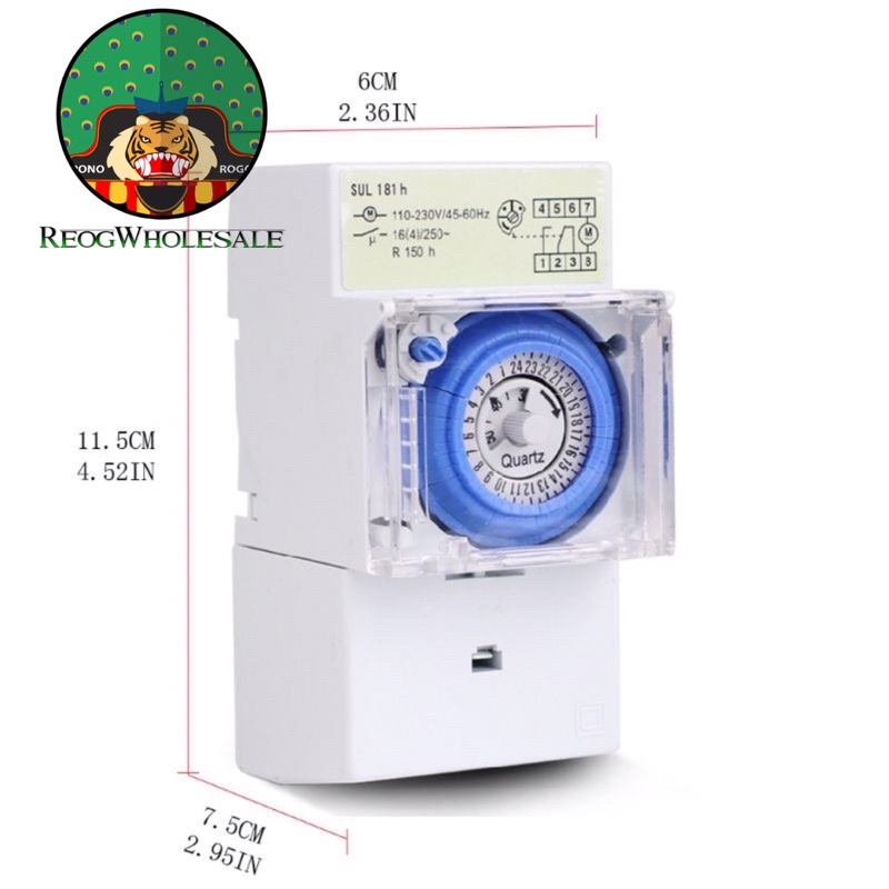 Timer Analog Theben SUL181H Switch Switcher 24 Jam/H Panel Lampu Otomatis Time Switch Switching