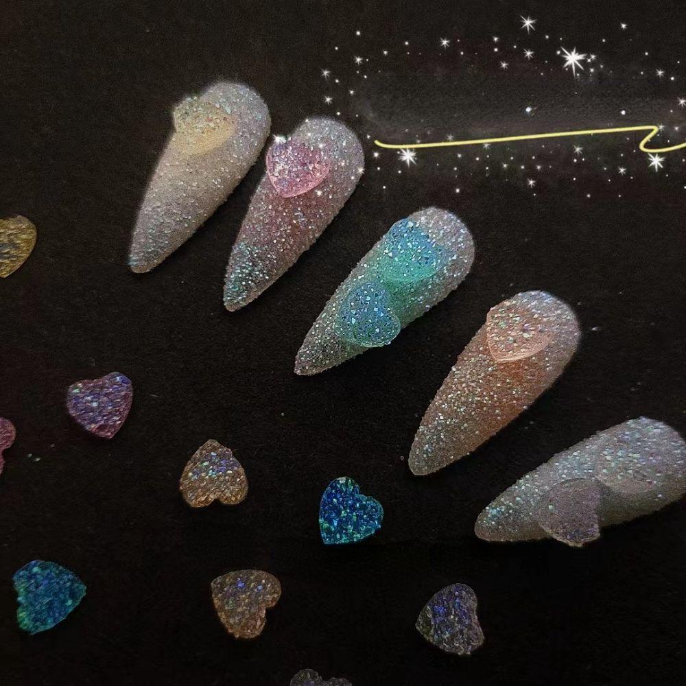 MXBEAUTY Pesona Kuku Berubah Warna Jantung Gadis Kuku Salon Photochromic DIY Bahan Kuku 3D Dekorasi Kuku