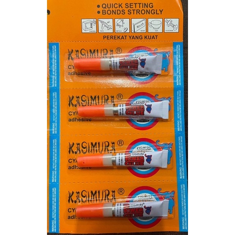 12 pcs power glue / 1 Renceng lem besi kasimura / Lem Kuat Serbaguna lem kayu lem besi