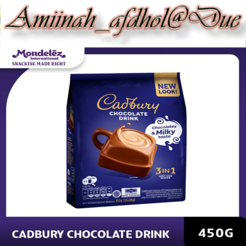 

Cadbury 3in1 Hot Chocolate Drink [ 450gr / 15pcs ]