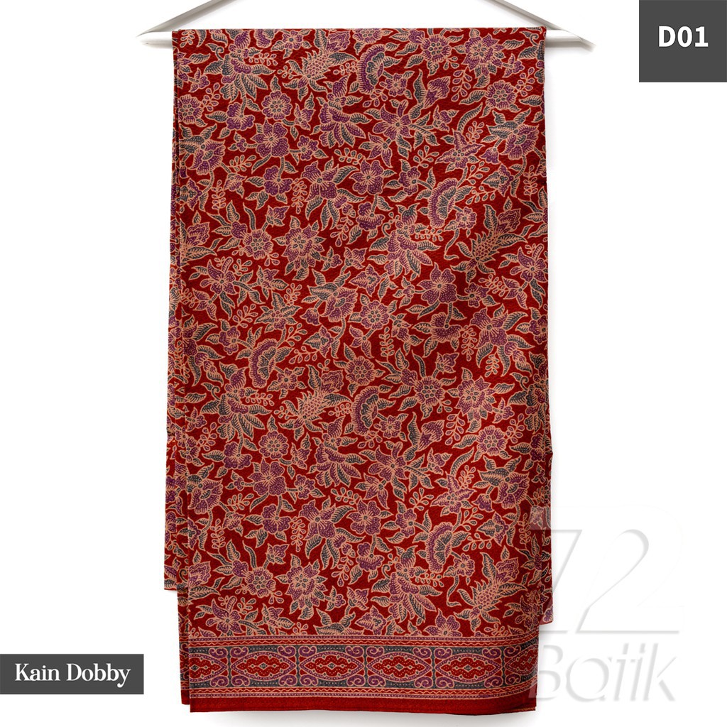 KAIN BATIK PREMIUM Dobby Motif Kembang Warna Merah Abang Bata Dolbi Dobi Doby Viscos 727973 Cap 72 Jarik Jarit Samping Kebat Panjang Batik Dobby Modern Premium Bahan Seragam Batik Pernikahan Kantor Keluarga Murah Kamen Jadi Batik Bali Lembaran