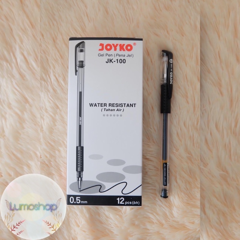 

Pulpen Gel Joyko JK-100 & JK-100NT BLACK (Pena Jel Joyko Hitam)