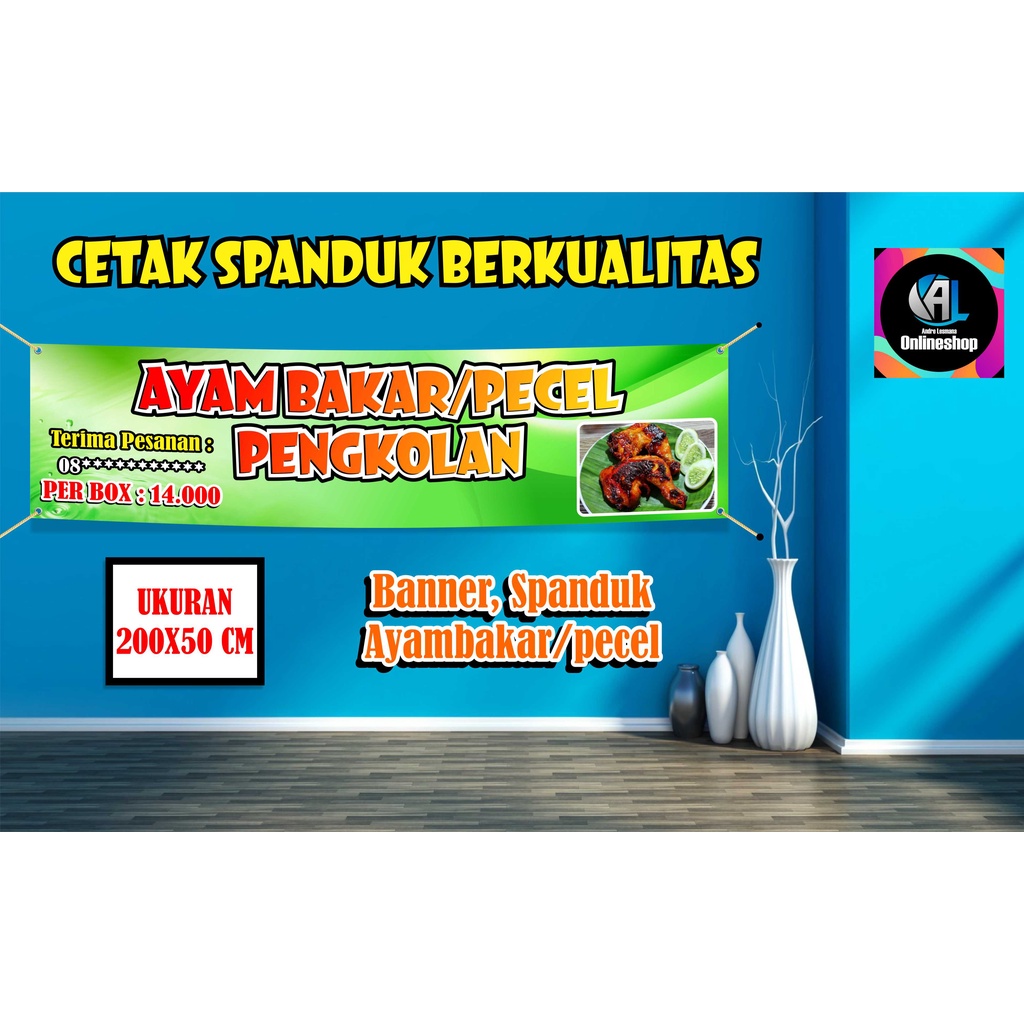 Spanduk, Banner, Ayam Bakar, Pecel Pengkolan