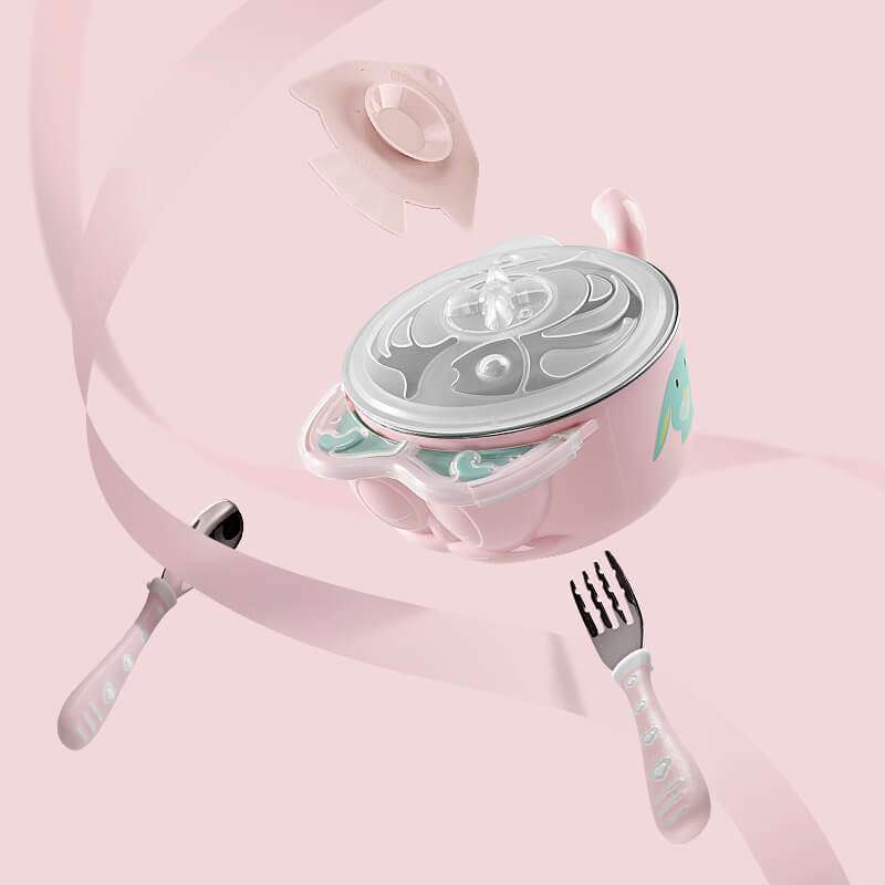 BABYCARE KITTY BOWL 316L STAINLESS STEEL