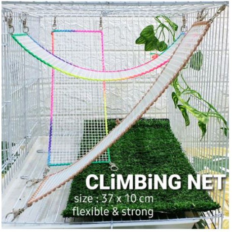 Climbing Net Mainan Sugar Glider / Hamster / Tupai / Panjatan hewan / aksesoris kandang